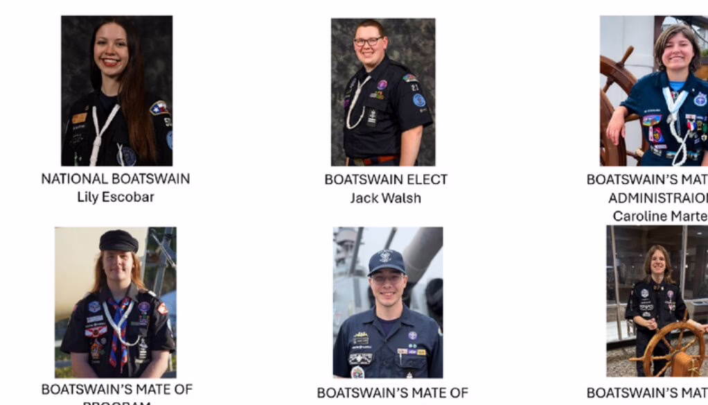 2026–2027 National Boatswain, Boatswain Elect, and Boatswain’s Mates leadership collage